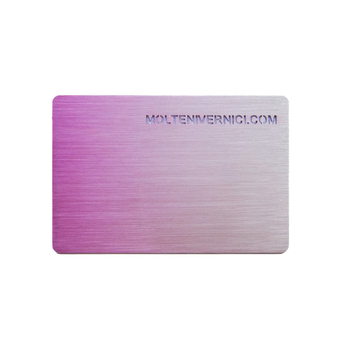 Variante colore Never Flame Flusion: finitura metallico spazzolato con sfumatura rosa-argento - Molteni Vernici