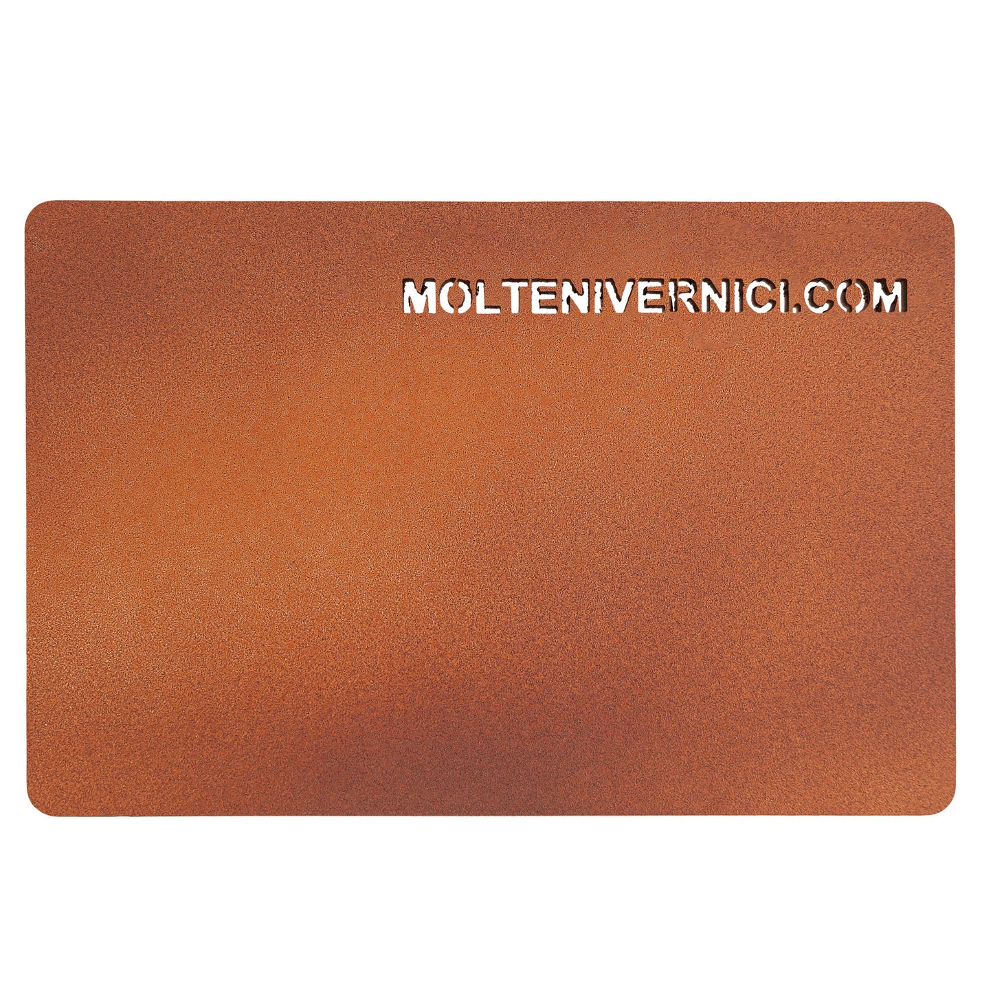 Variante colore Corten A con effetto ossidato e texture opaca color ruggine - Molteni Vernici