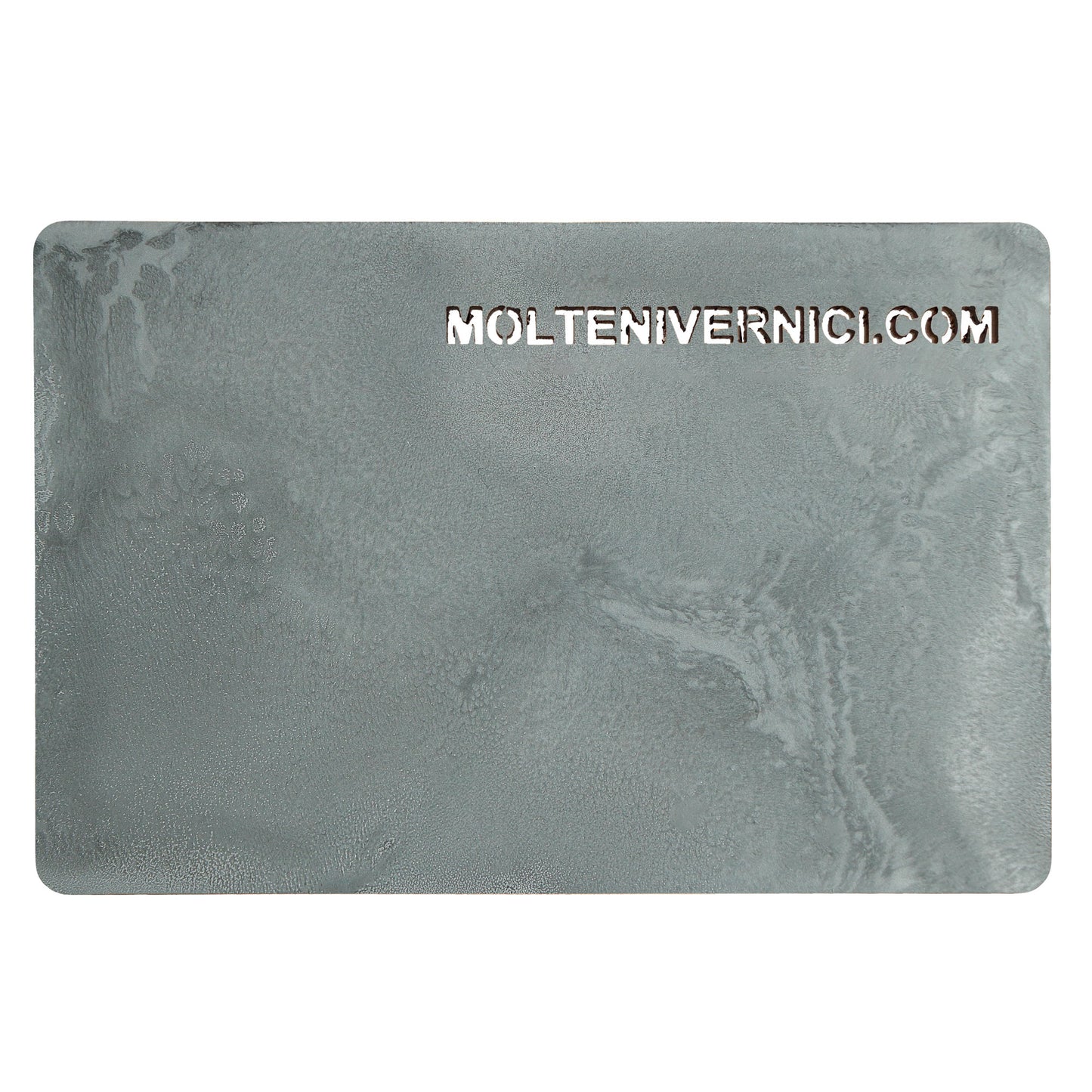 Variante colore Materico Zinco Ox: finitura opaca effetto ossidato metallico grigio-verde su Molteni Vernici
