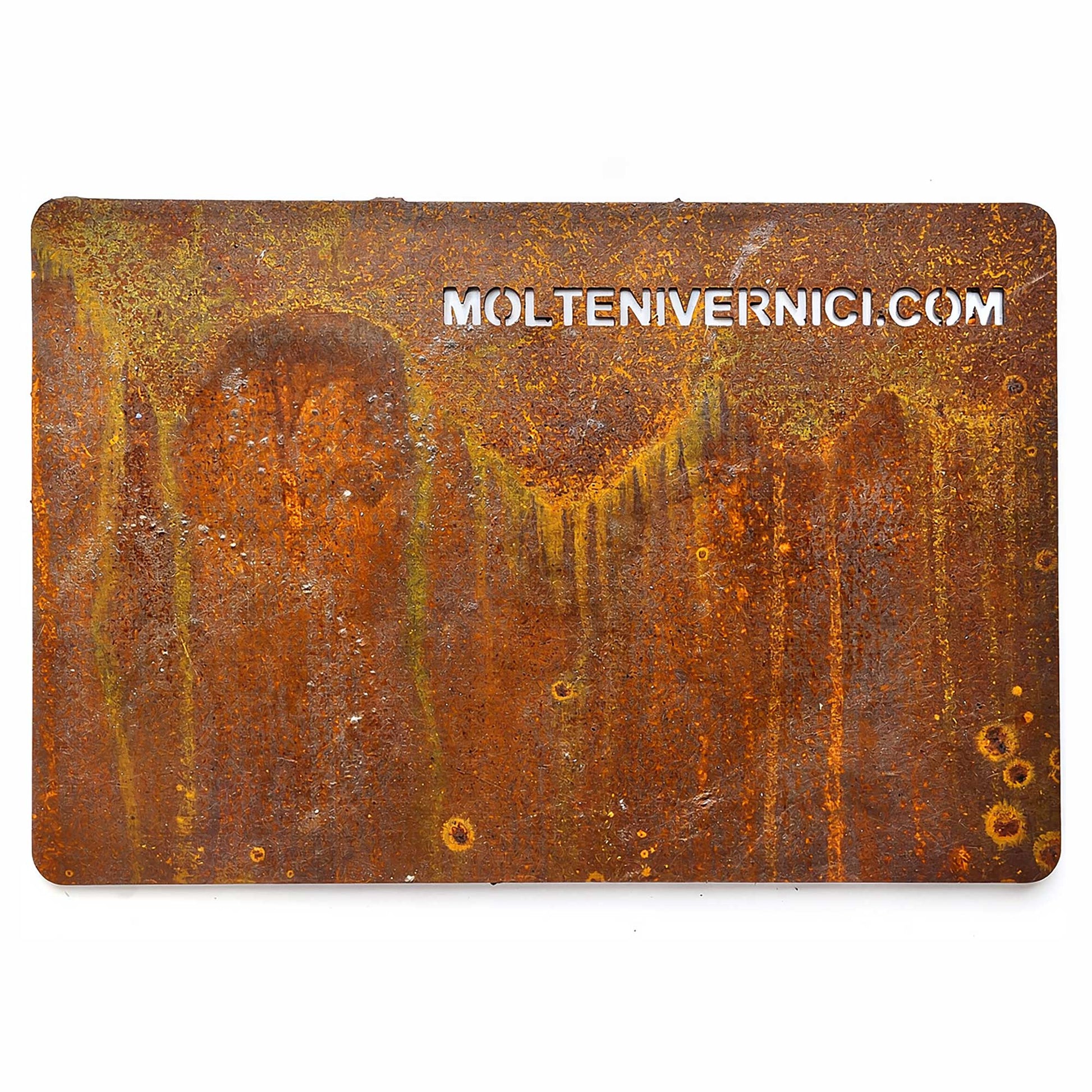 Variante colore Patina Firenze Corten Ossidato con finitura ossidato e effetto ruggine brunastro - Molteni Vernici