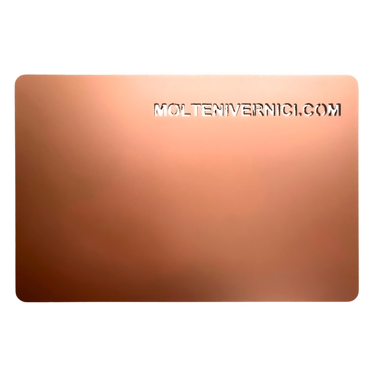 Variante colore Never Precious Copper: finitura metallica liscia rame brillante ad acqua - Molteni Vernici