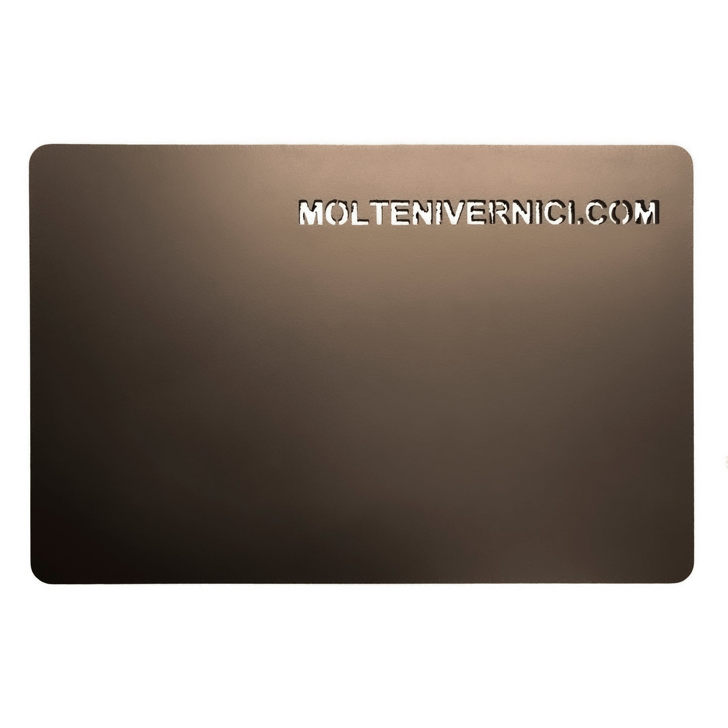 Variante colore Never Bronze Brown, finitura metallica opaca liscia ad acqua - Molteni Vernici
