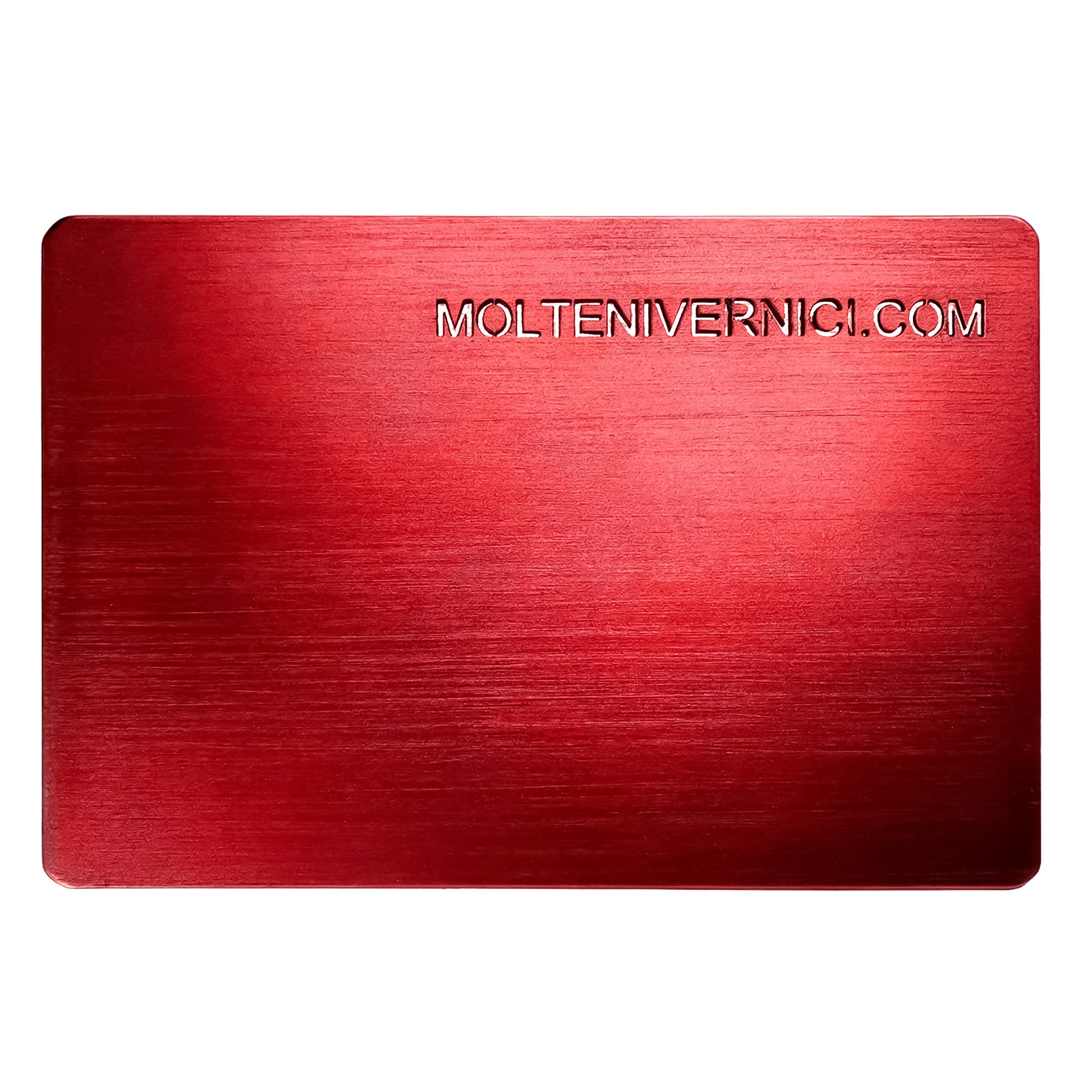 Variante colore Never Luxion Ruby Veil, finitura metallica spazzolata rosso rubino intenso - Molteni Vernici