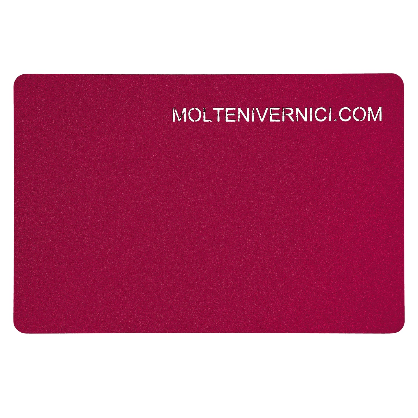 Variante colore Velvet Plum, finitura effetto tessuto opaca in tonalità bordeaux profondo di Molteni Vernici