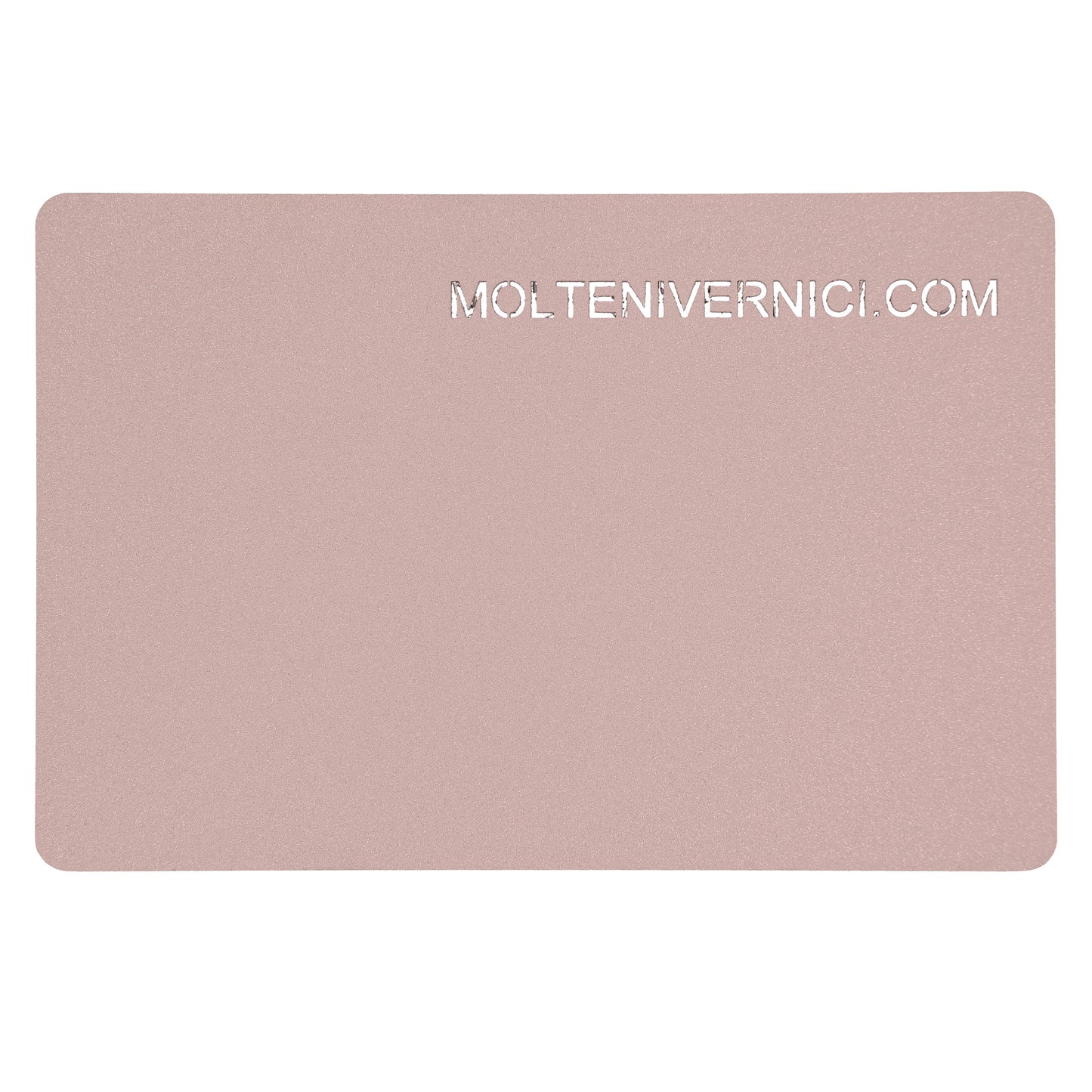 Variante colore Velvet Cipria: finitura opaca effetto tessuto rosa antico di Molteni Vernici