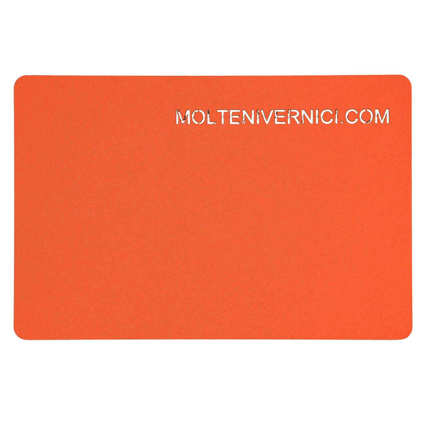 Variante colore Velvet Mandarin, finitura opaca effetto tessuto ad acqua, colore arancio intenso - Molteni Vernici
