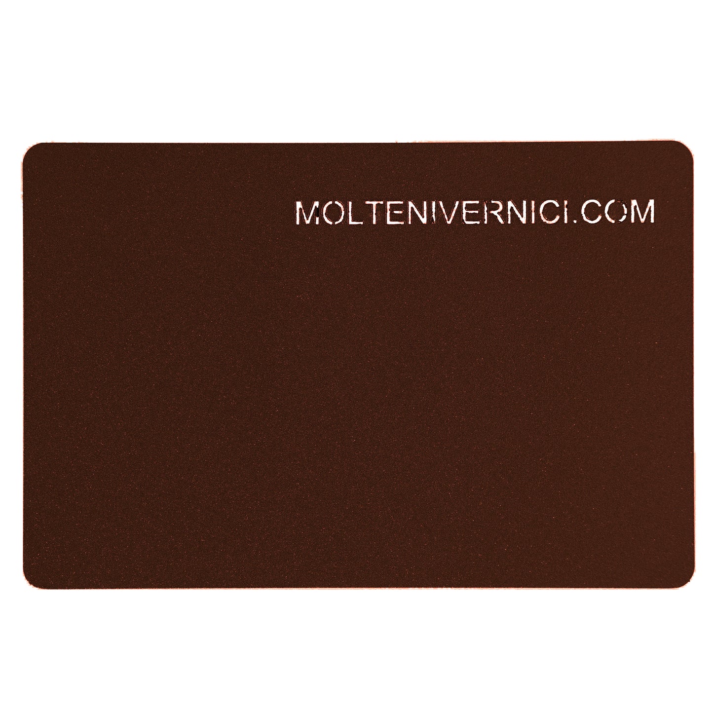 Variante colore Rusty Sedona WP.17400, finitura effetto ruggine opaca ad acqua marrone scuro - Molteni Vernici