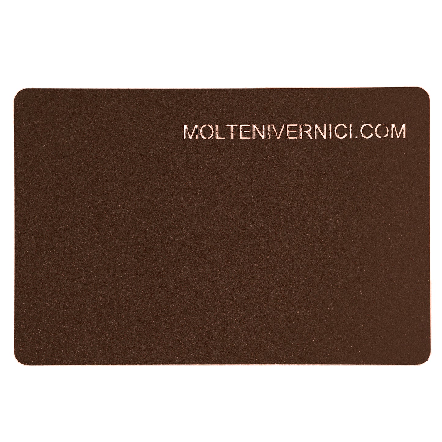 Variante colore effetto ruggine Rusty Corten B, finitura opaca ossidato marrone scuro, Molteni Vernici