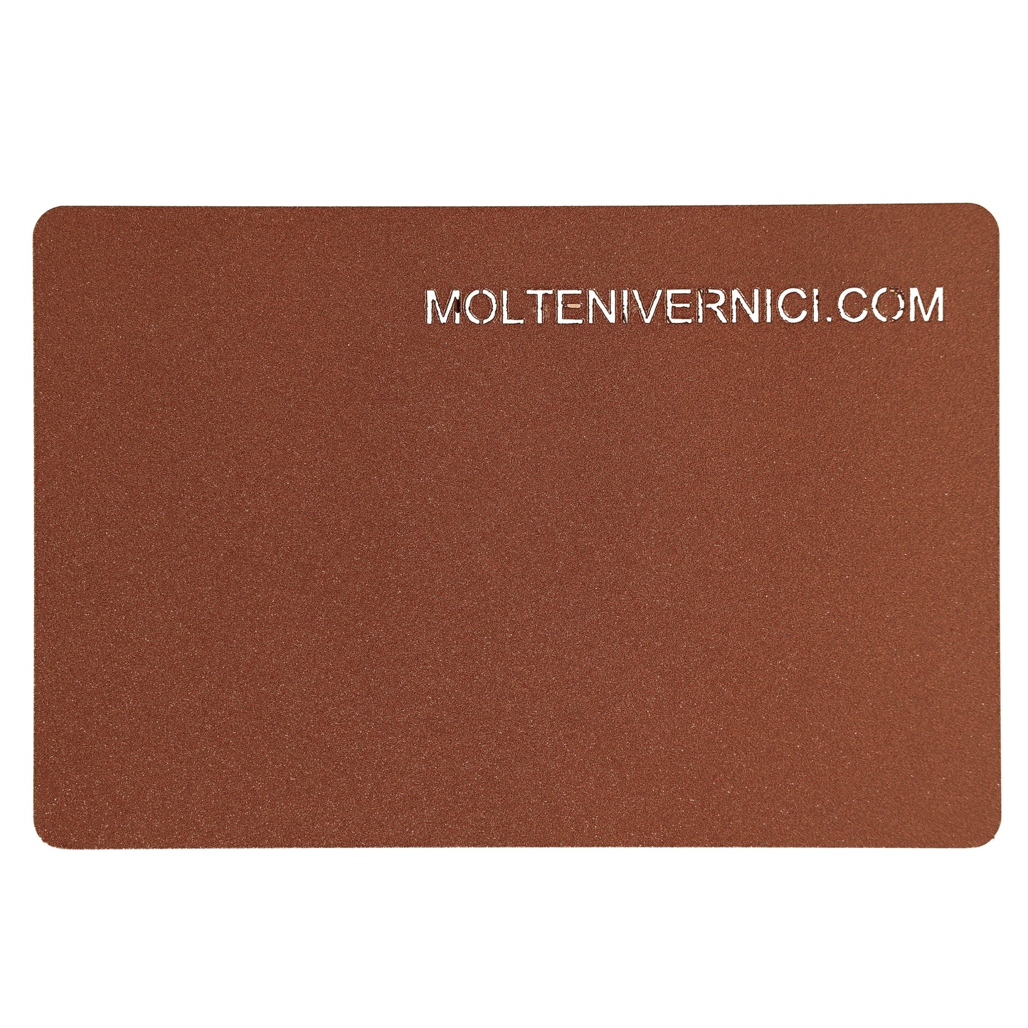 Variante colore Rusty Corten A: finitura opaca effetto ruggine ossidato marrone ramato - Molteni Vernici