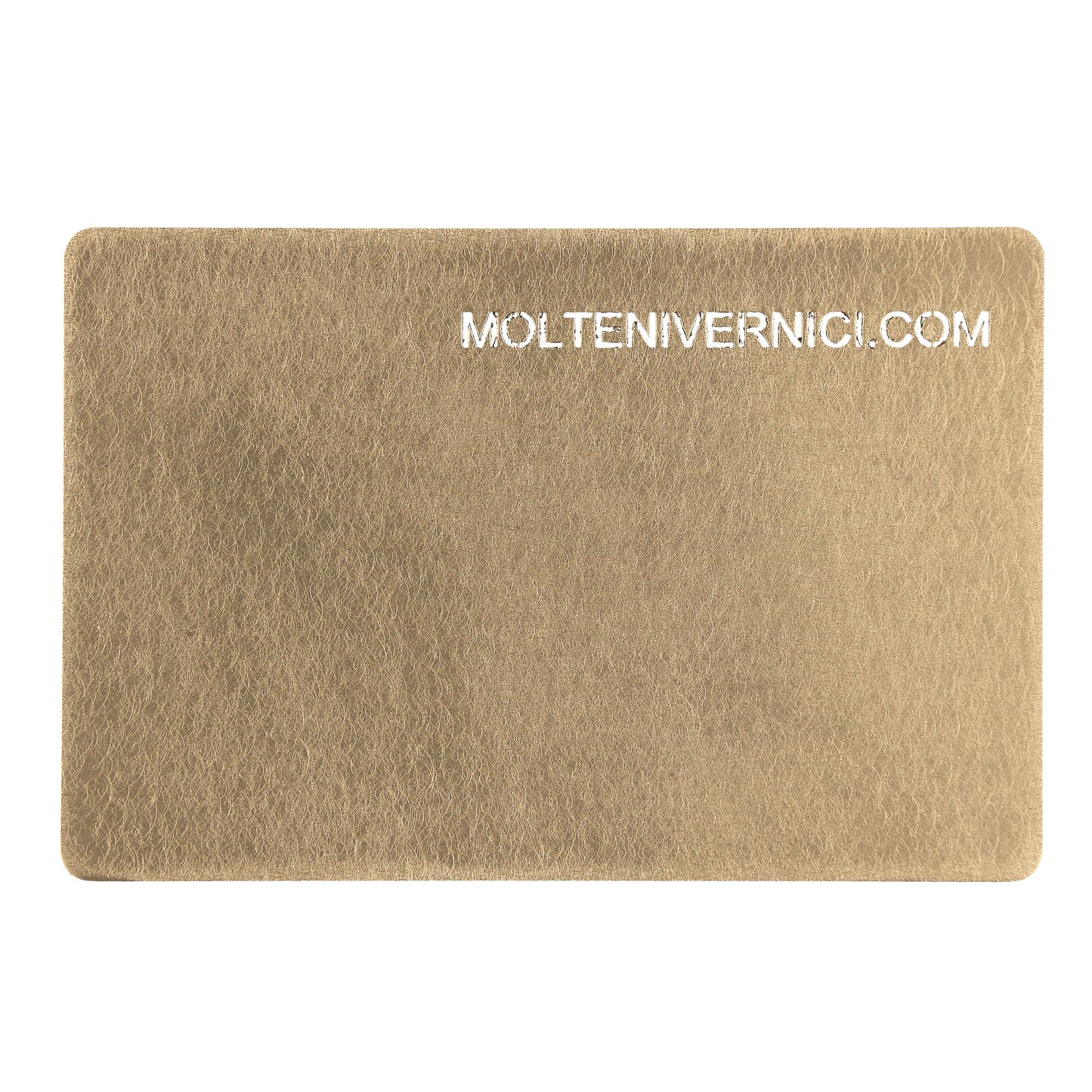 Variante colore Never Circle Light Gold, finitura metallico spazzolato oro chiaro ad acqua - Molteni Vernici