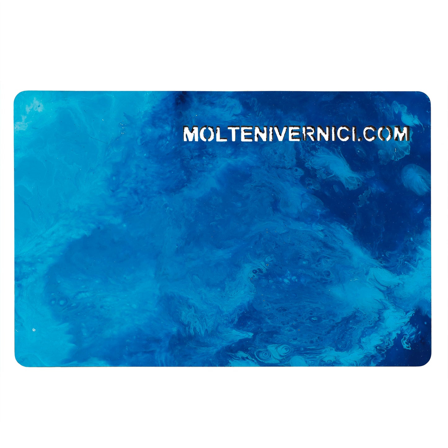 Variante colore WUNDAA Sodalite Blue: finitura ceramica liquida con effetto trama profonda blu intenso, Molteni Vernici