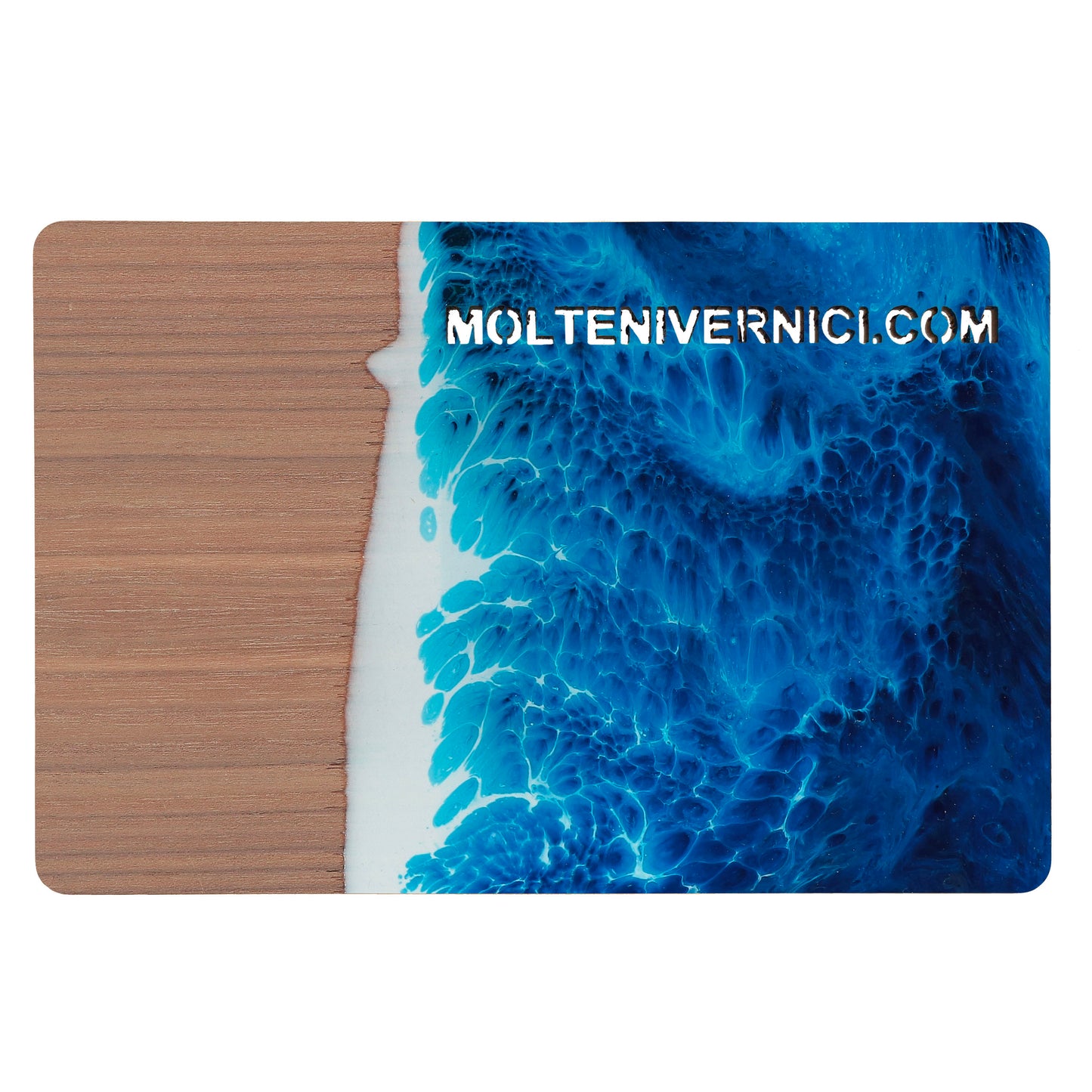 Variante colore WUNDAA™ BLU AGATA: finitura ceramica liquida blu profondo con effetto marmorizzato e texture glossata - Molteni Vernici