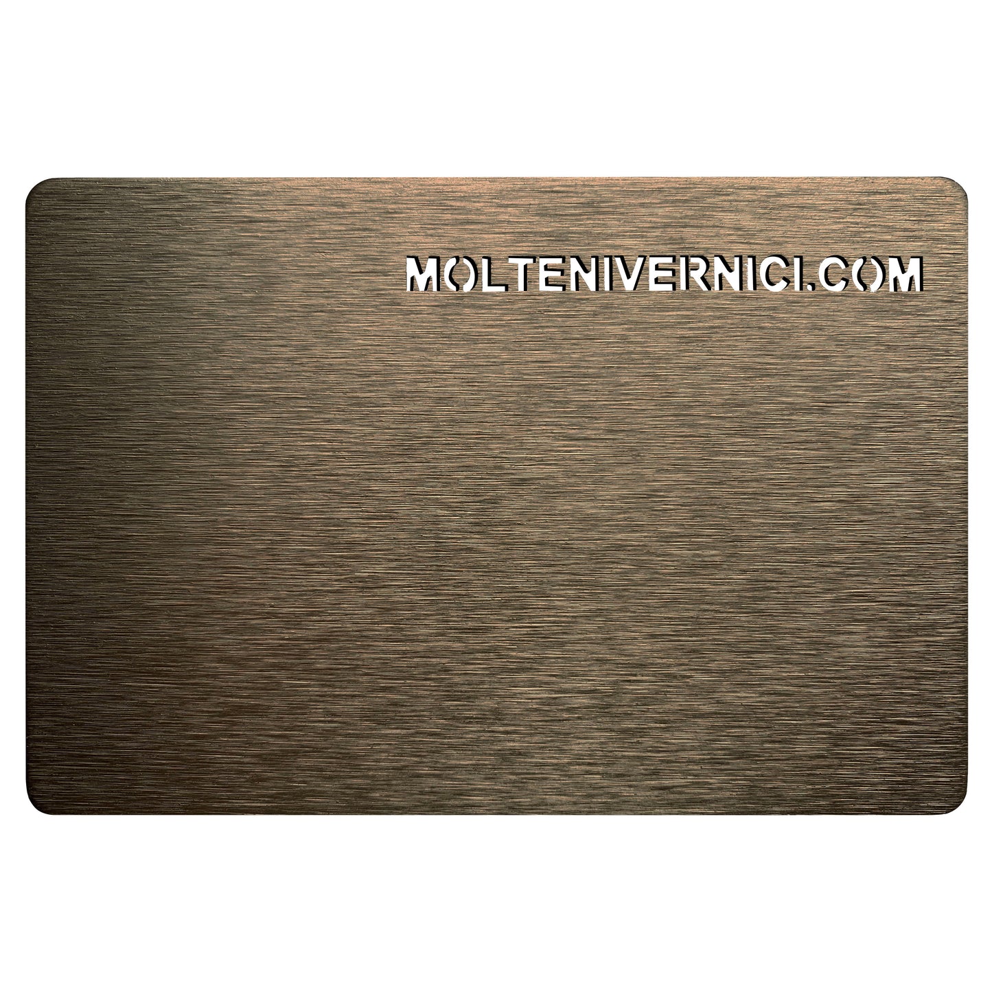 Variante colore Never Brushed Old Brass - finitura metallica spazzolata ad acqua con effetto ottone invecchiato - Molteni Vernici