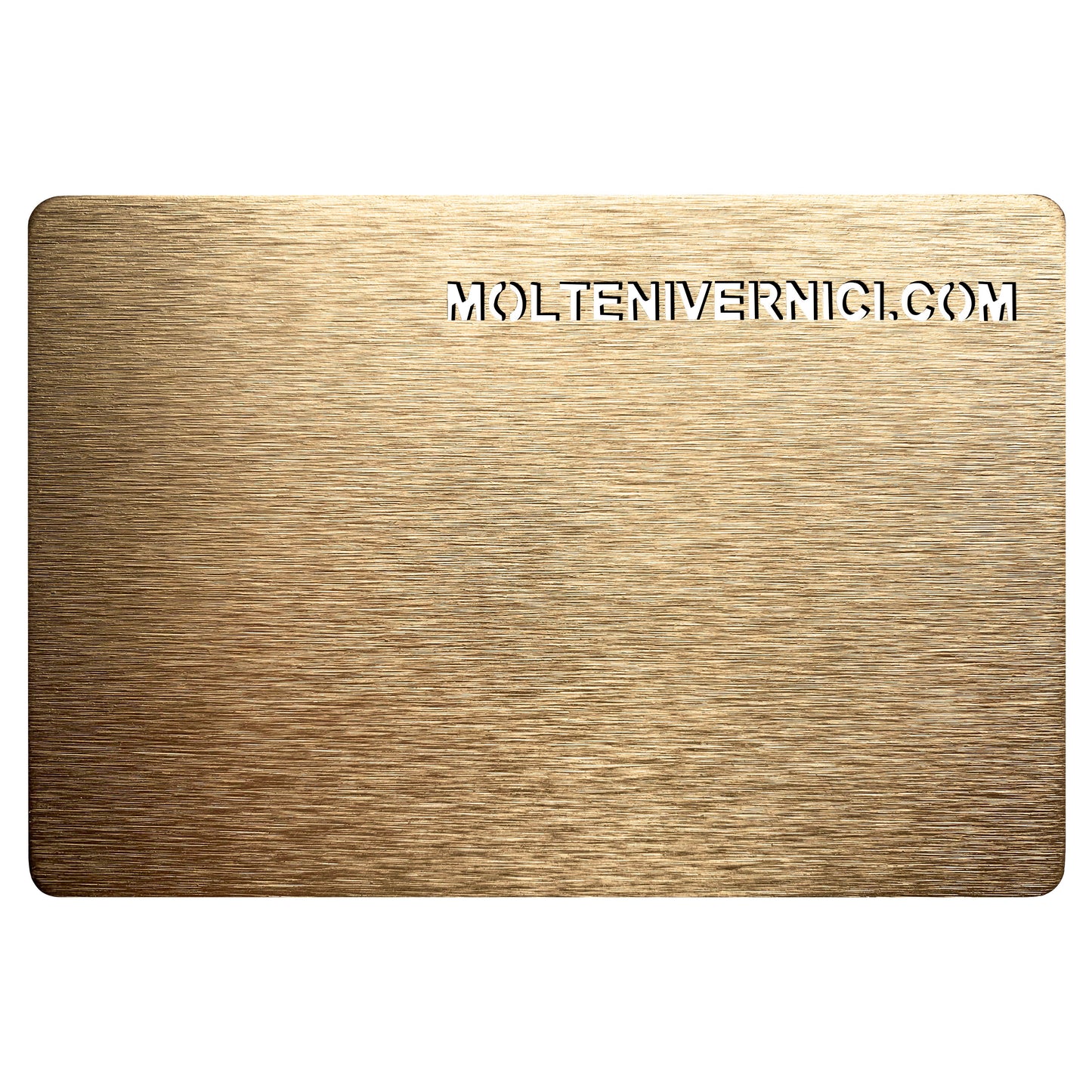 Variante colore Never Brushed Hot Gold, finitura metallica spazzolata ad acqua con effetto oro caldo - Molteni Vernici