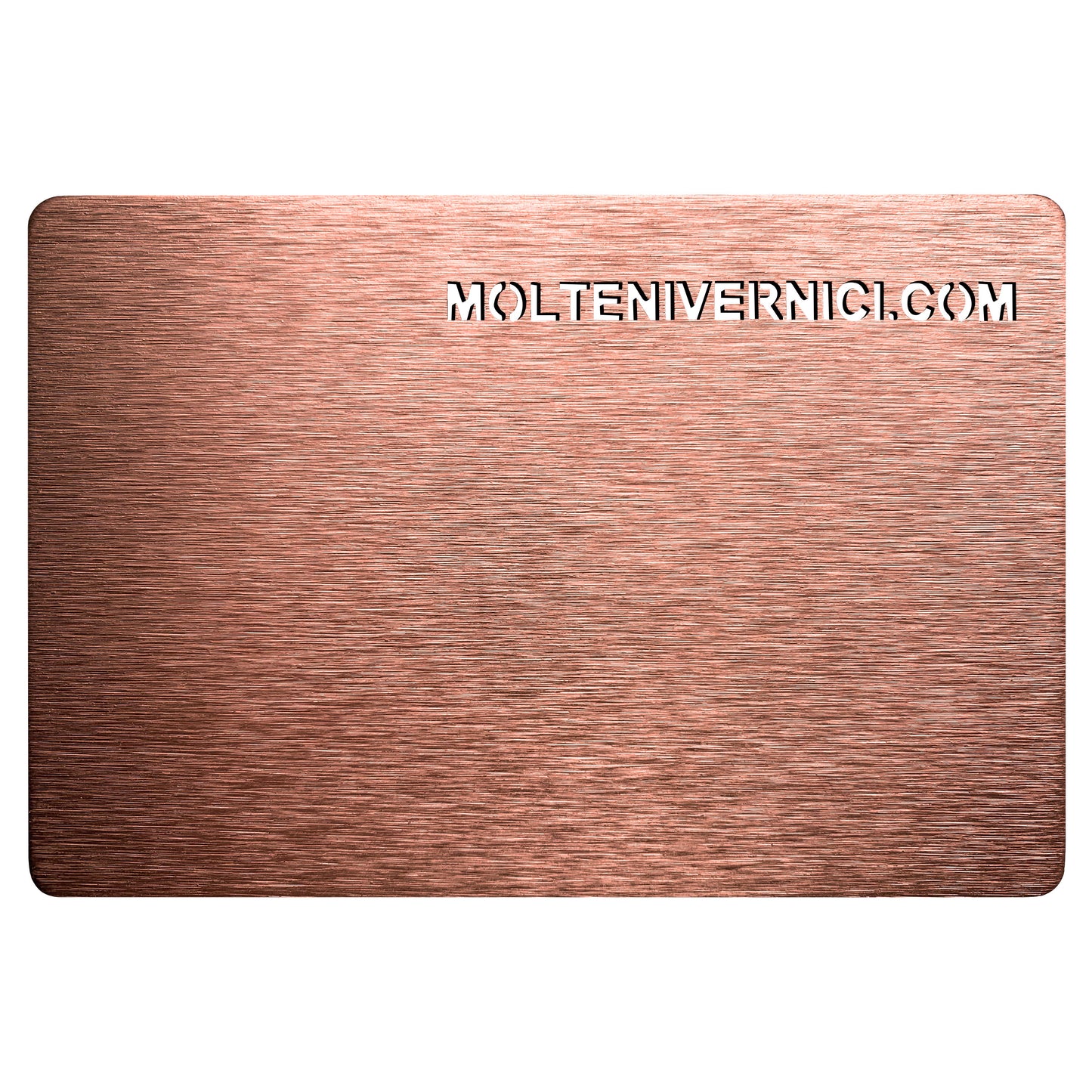 Variante colore Never Brushed Copper vernice effetto metallico spazzolato rame ad acqua Molteni Vernici