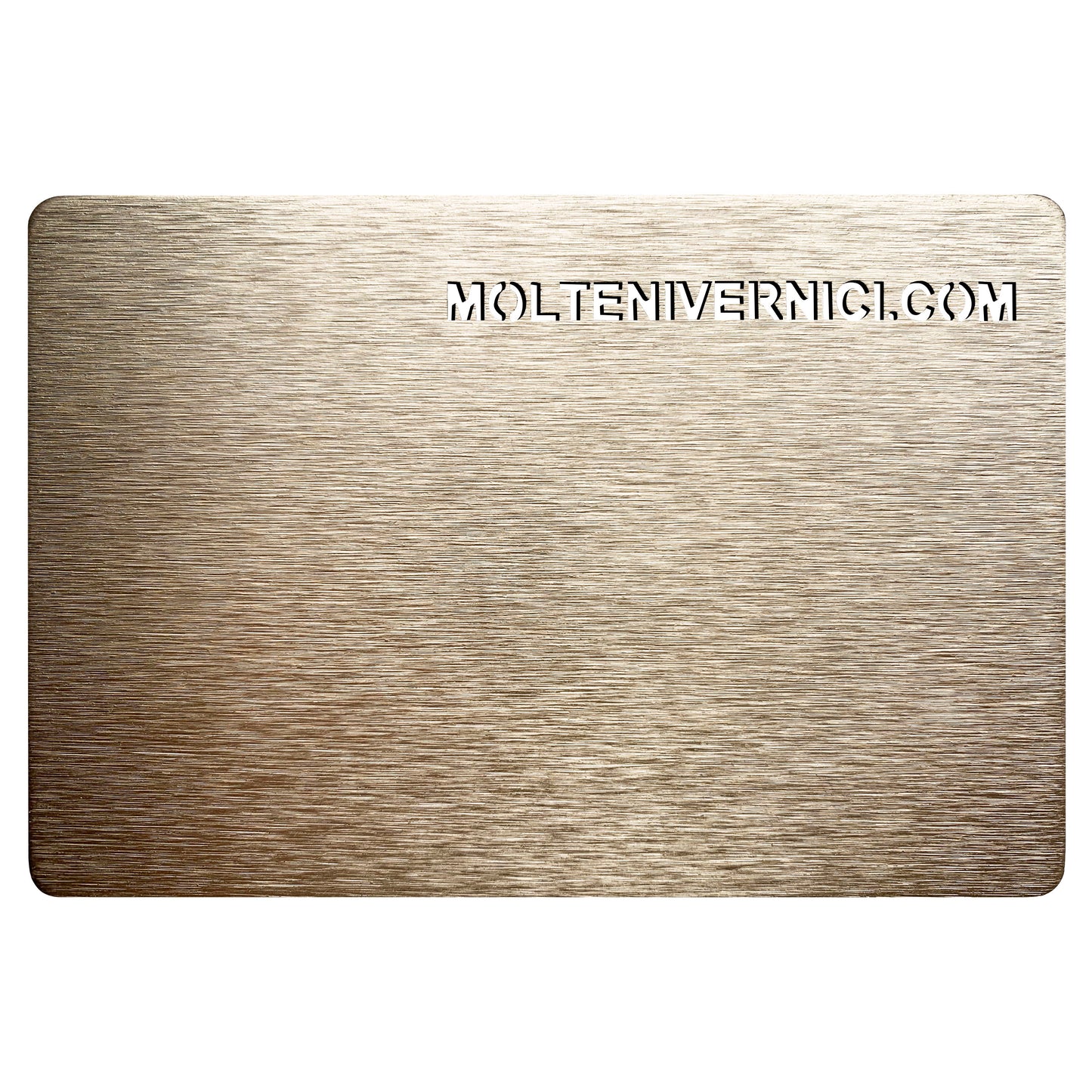 Variante colore Never Brushed Nikel Ox: finitura metallica spazzolata effetto ossidato ad acqua - Molteni Vernici