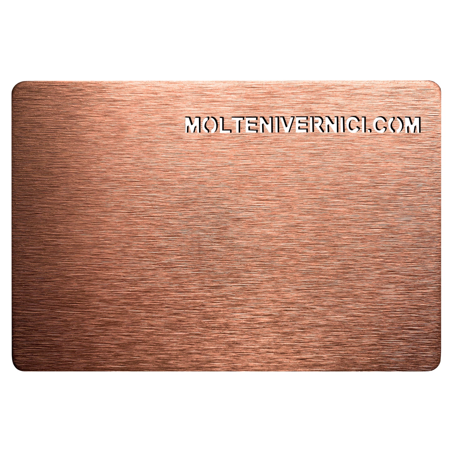 Variante colore Never Brushed Old Copper: finitura metallica spazzolata ad acqua in tonalità rame ossidato - Molteni Vernici