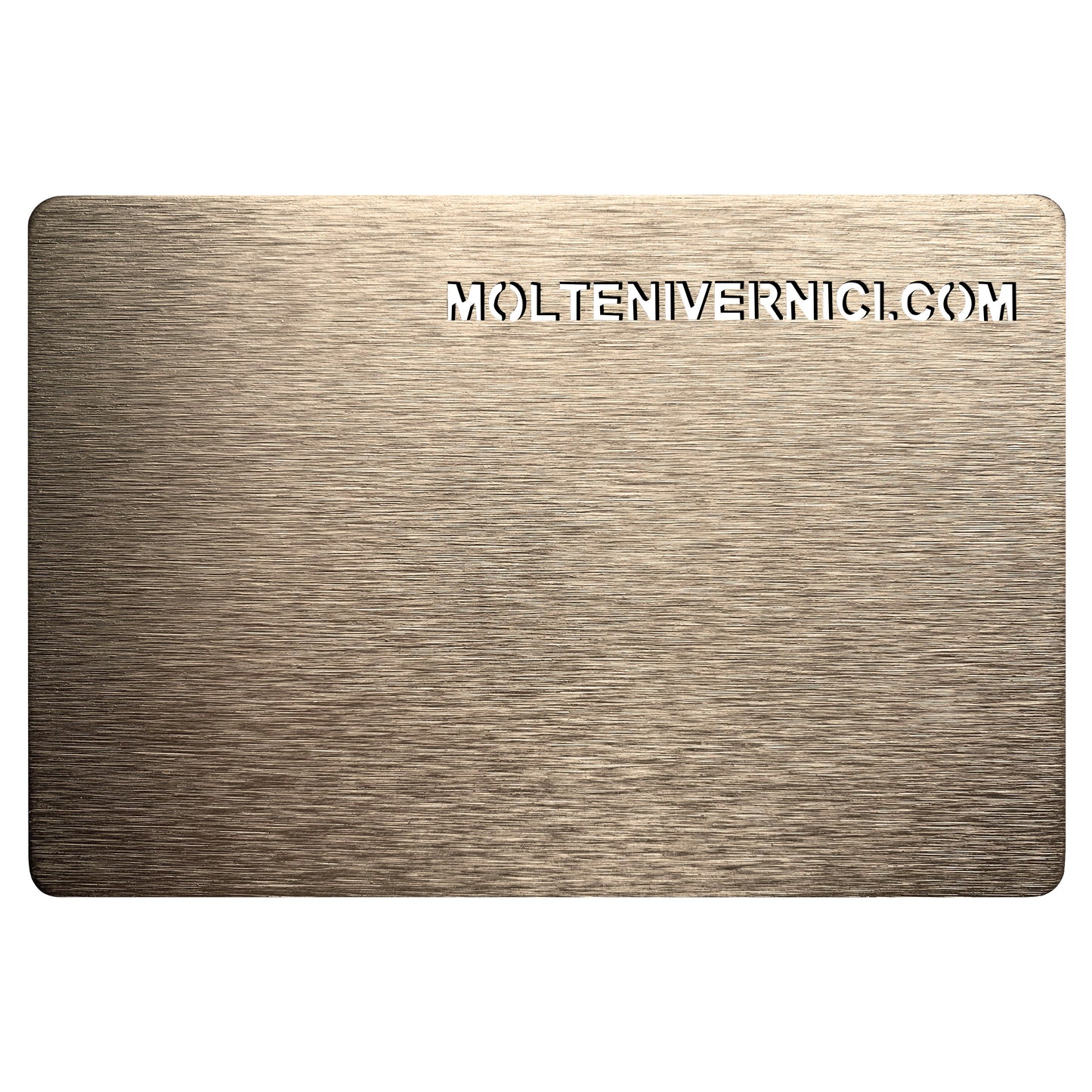 Variante colore Never Brushed Nikel Bronze: finitura metallica spazzolata ad acqua, effetto bronzo con texture lineare - Molteni Vernici