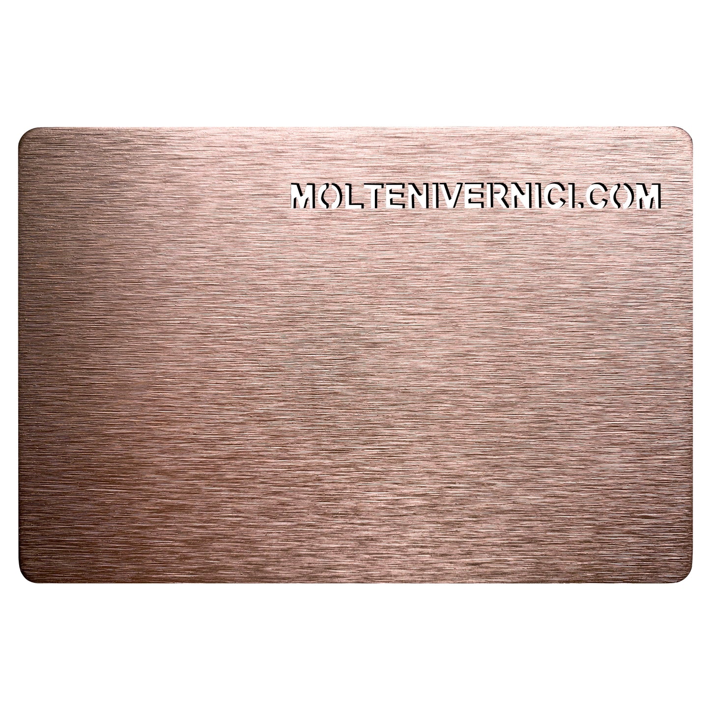 Variante colore Never Brushed Rose Gold, finitura metallica spazzolata ad acqua con effetto oro rosa - Molteni Vernici