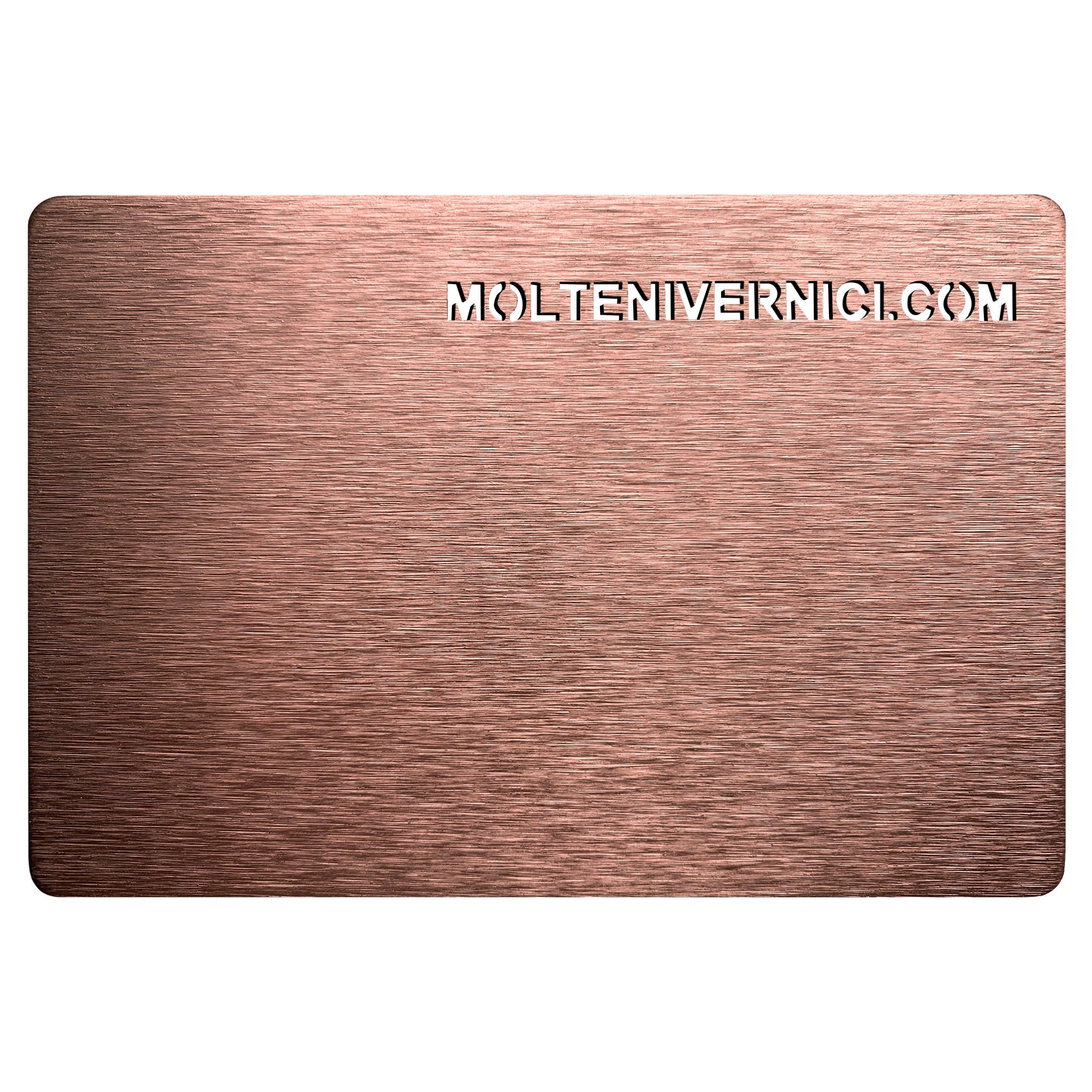 Variante colore Never Brushed Copper Bronze: finitura metallica spazzolata effetto rame ossidato ad acqua - Molteni Vernici