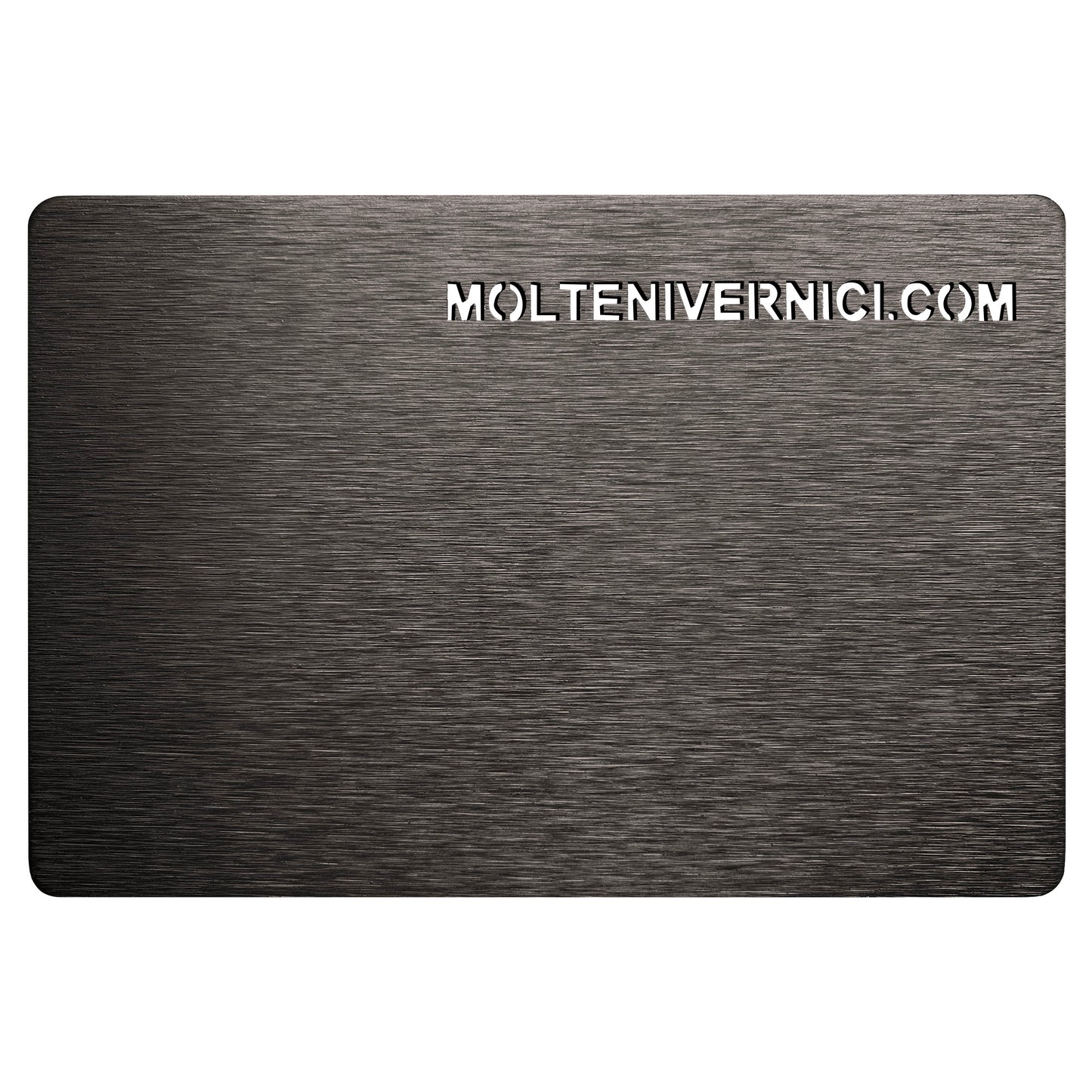Variante colore Never Brushed Peltro Black, finitura metallica spazzolata ad acqua grigio scuro - Molteni Vernici