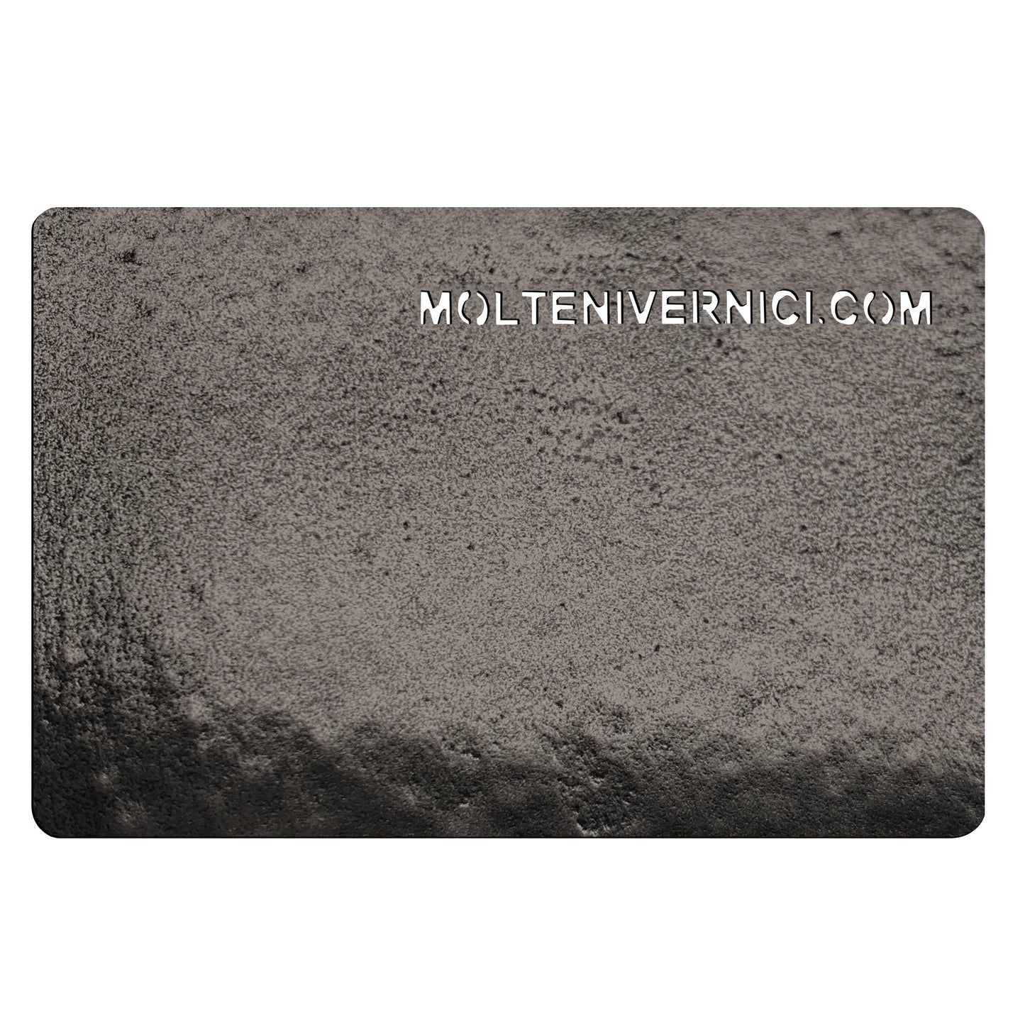 Variante colore PM Iron cod. PM-2480, finitura metallica opaca con effetto ossidato grigio scuro - Molteni Vernici