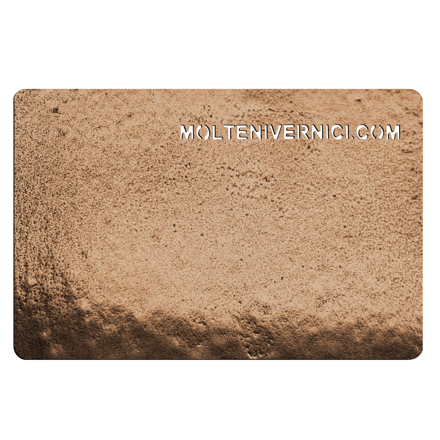 Variante colore PM Bronzo: finitura metallica opaca con effetto ossidato e texture spazzolata - Molteni Vernici