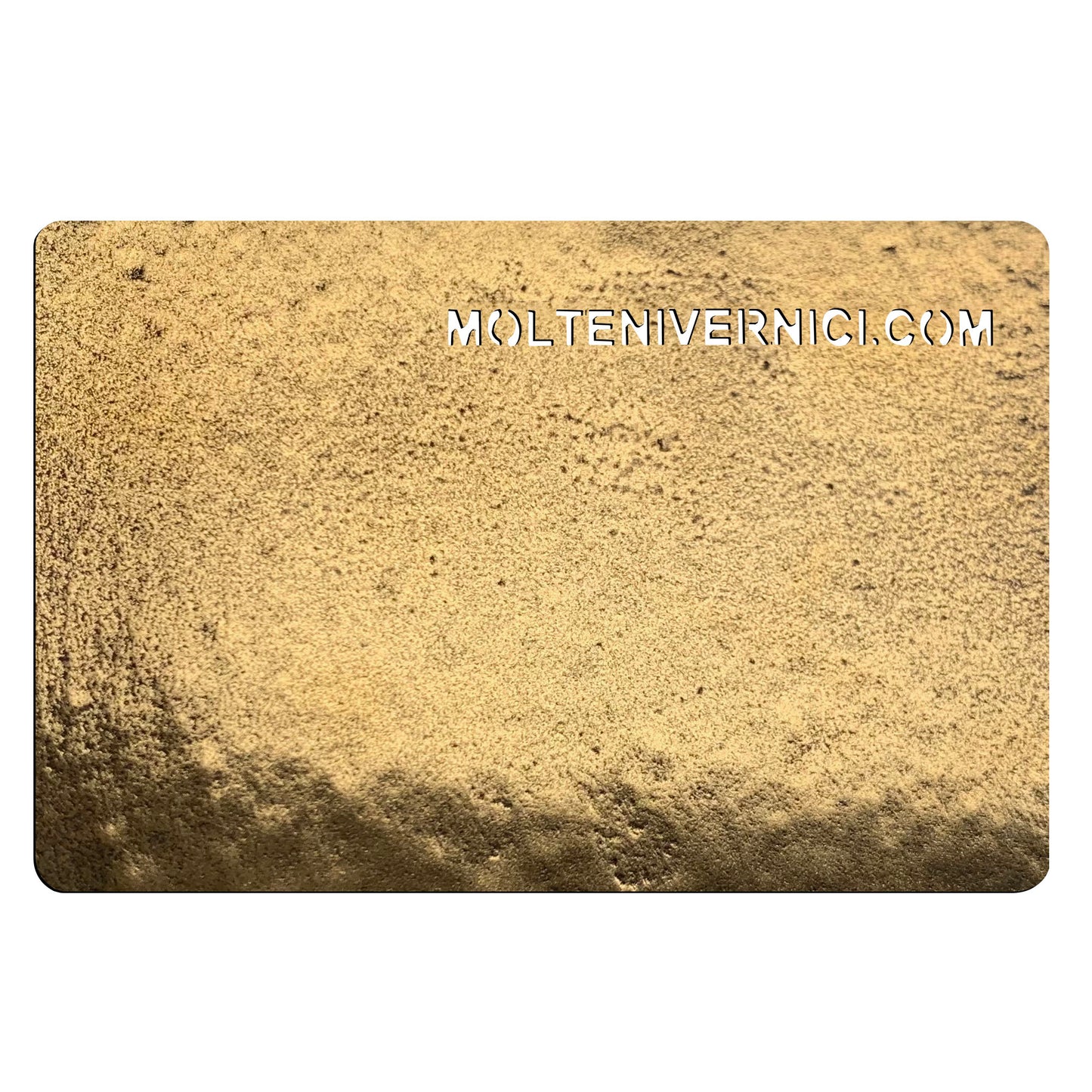 Variante colore PM Ottone con finitura metallica dorata e texture spazzolata - Molteni Vernici
