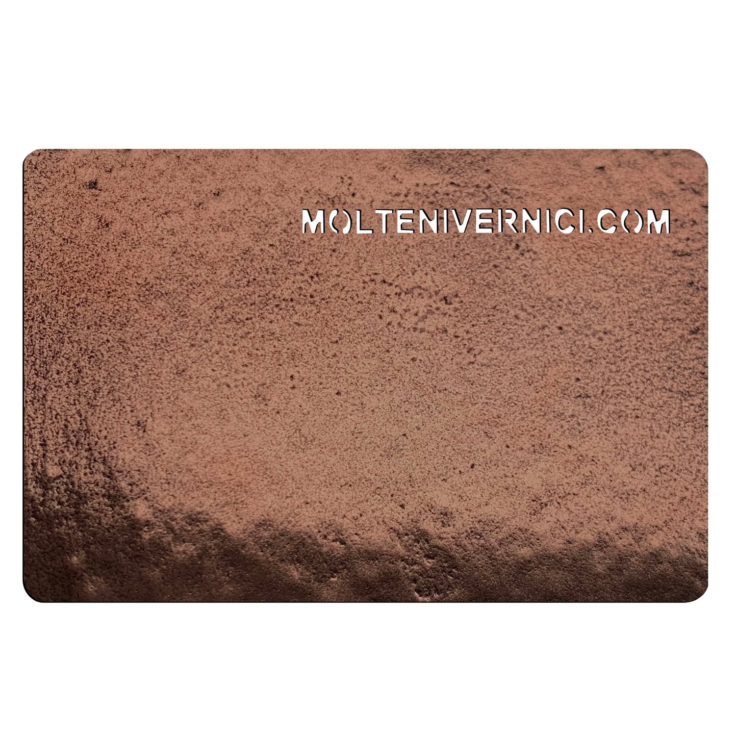 Variante colore PM Rame metallico con finitura ossidato e texture spazzolata - Molteni Vernici