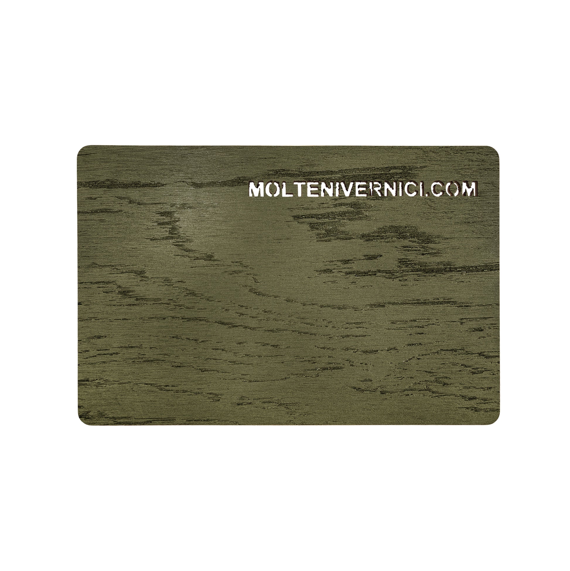 Variante colore Never Wood Verde Puglia WP.26358 finitura metallica spazzolata effetto legno - Molteni Vernici