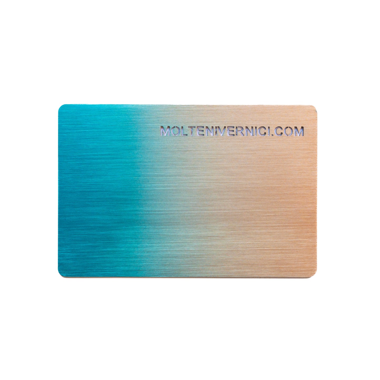 Variante colore Never Flame Rubina con finitura metallico fiammato sfumato da blu a rame - Molteni Vernici