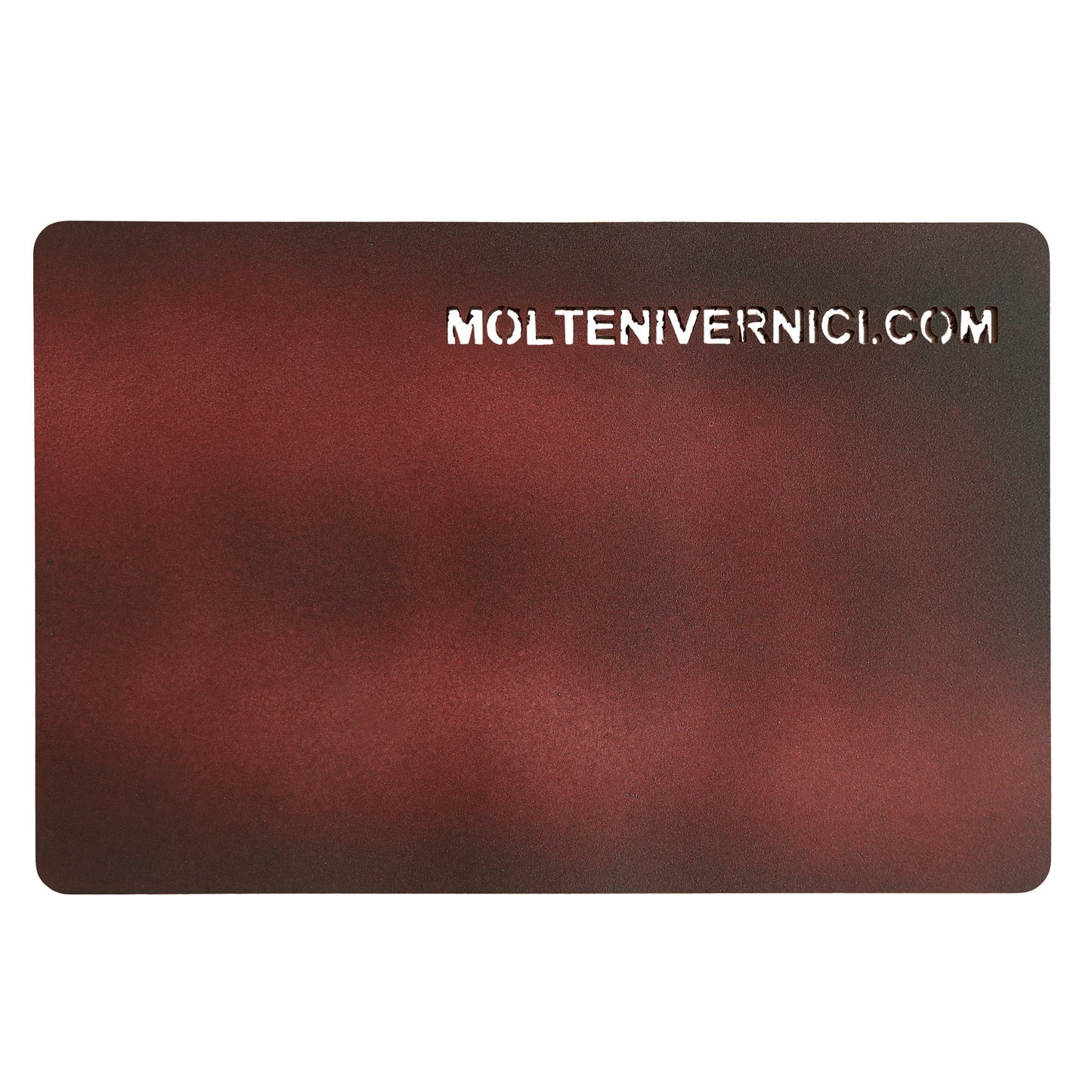 Variante colore Materico Copper Flame: finitura metallica effetto acidatura con sfumature rame e marrone - Molteni Vernici