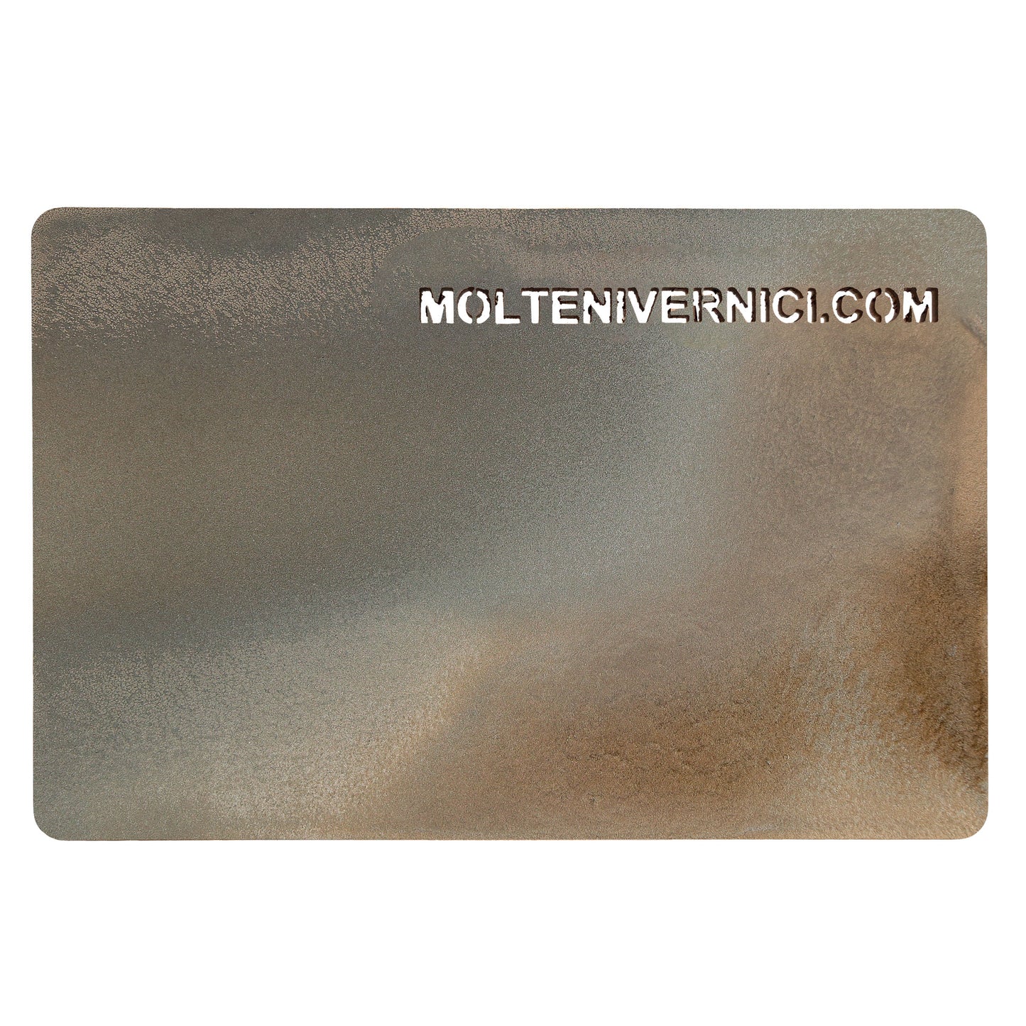 Variante colore Materico Bronzo Due: finitura effetto acidatura metalli con texture bronzea ossidato opaco di Molteni Vernici