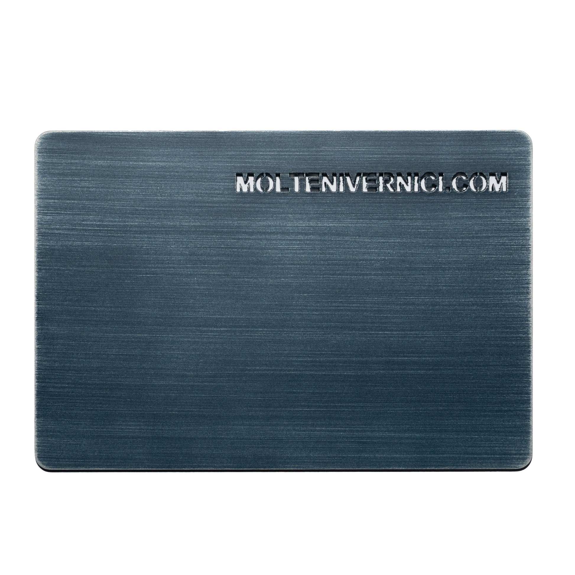Variante colore Finitura Denim Drift con effetto jeans spazzolato blu-grigio di Molteni Vernici