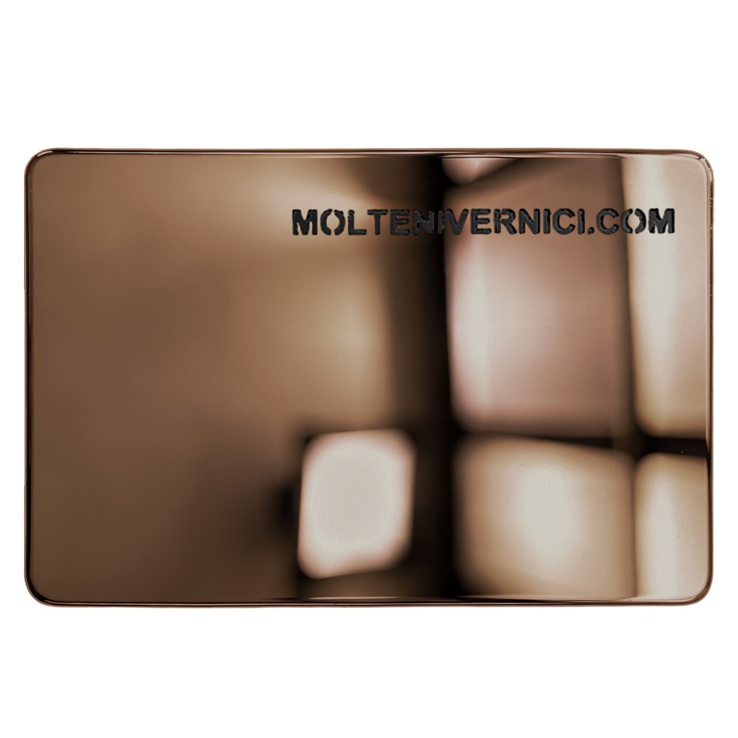 Variante colore Nanogalvanic 17202 Dark Bronze con finitura galvanica lucida e effetto metallico scuro di Molteni Vernici