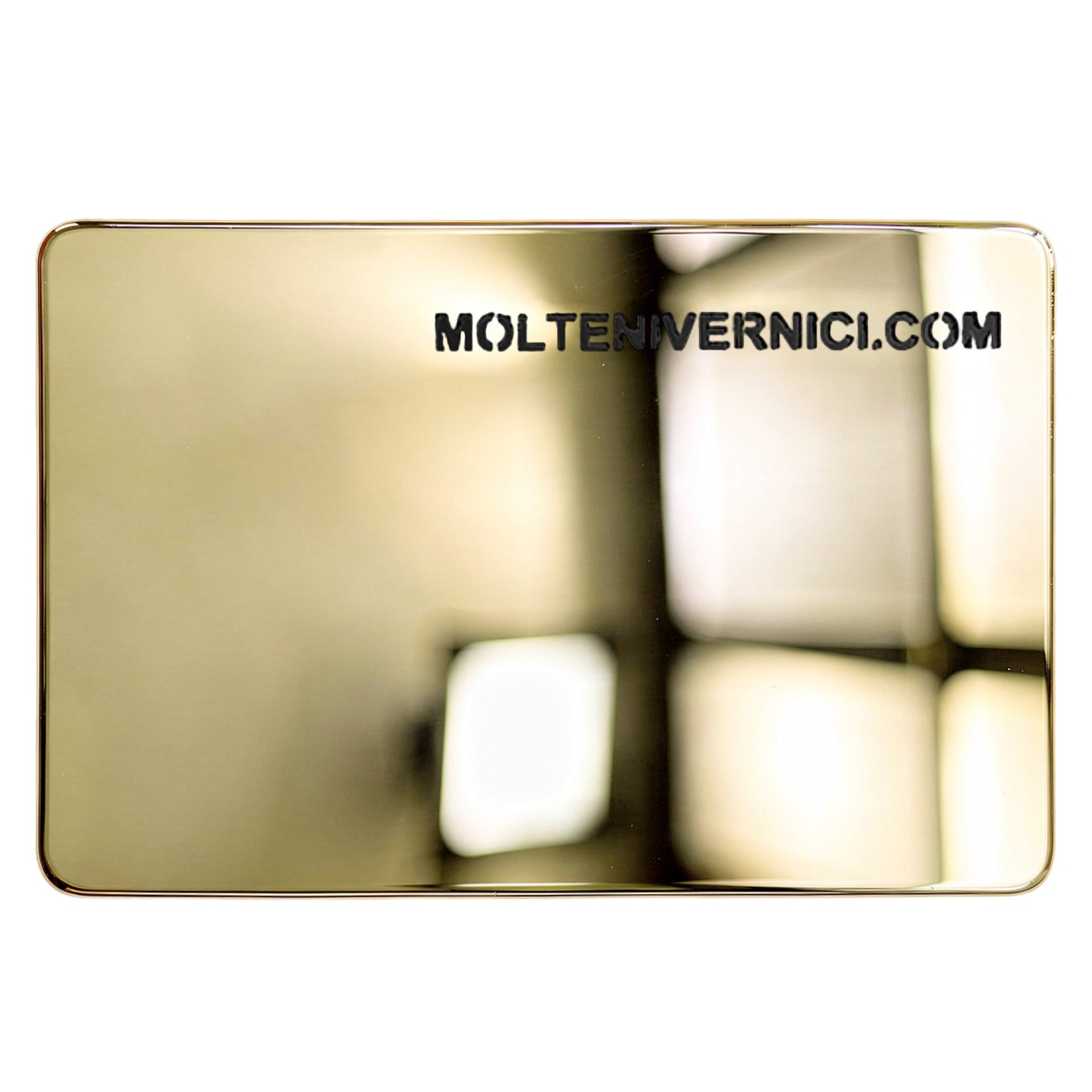 Variante colore NANOGALVANIC 17203 BRASS, finitura galvanica lucida effetto metallico ottone Molteni Vernici