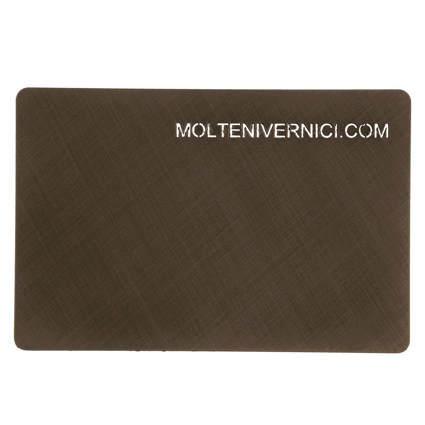 Variante colore Metal Fabrics Shadow Como, finitura effetto tessuto metallico opaco marrone, Molteni Vernici