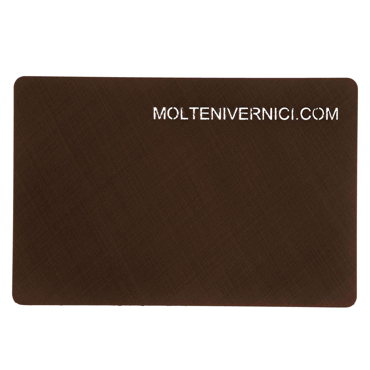 Variante colore Metal Fabrics Shadow Cuoio, finitura tessuto metallico opaco marrone - Molteni Vernici