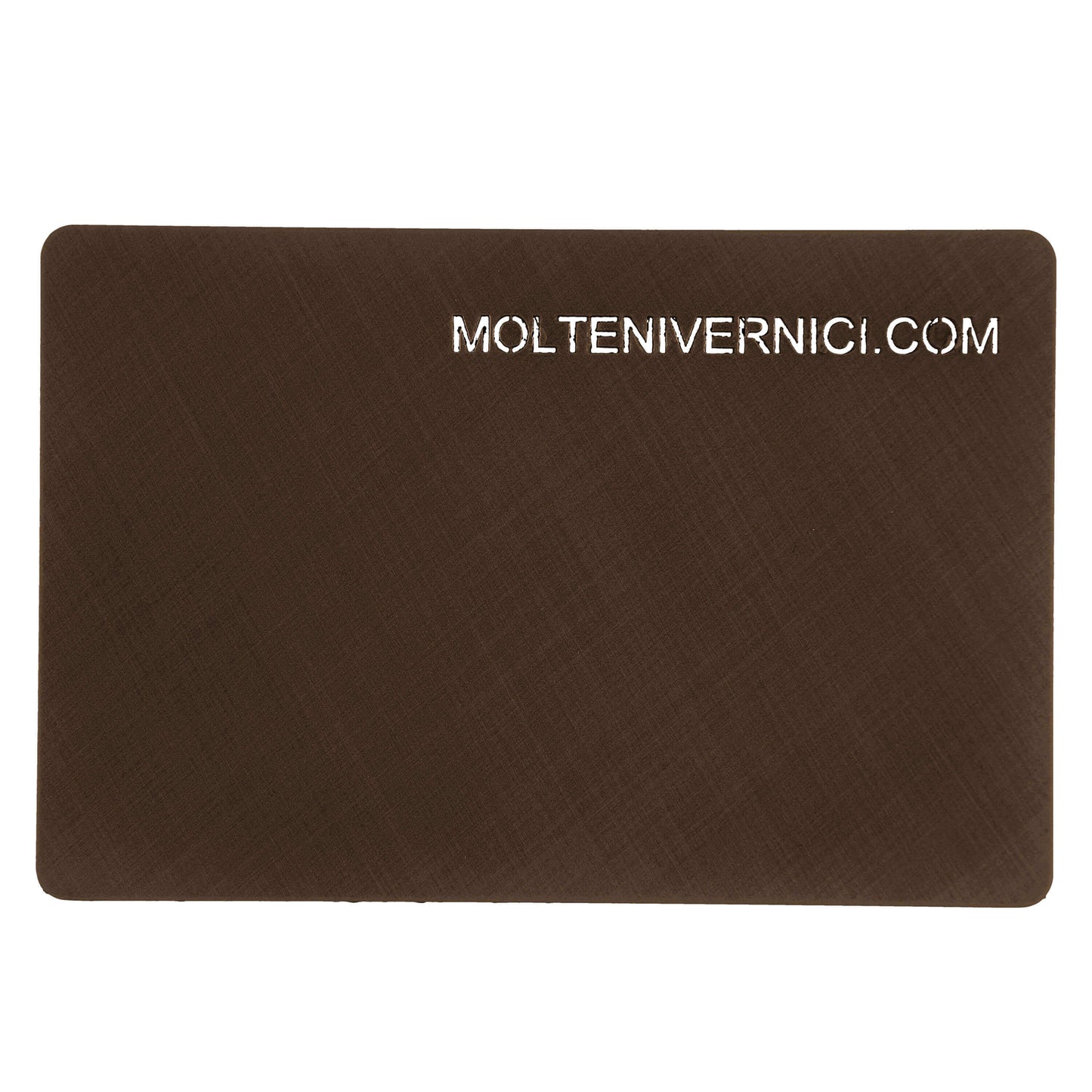 Variante colore Metal Fabrics Shadow Montecarlo, finitura effetto tessuto metallico opaco marrone scuro Molteni Vernici