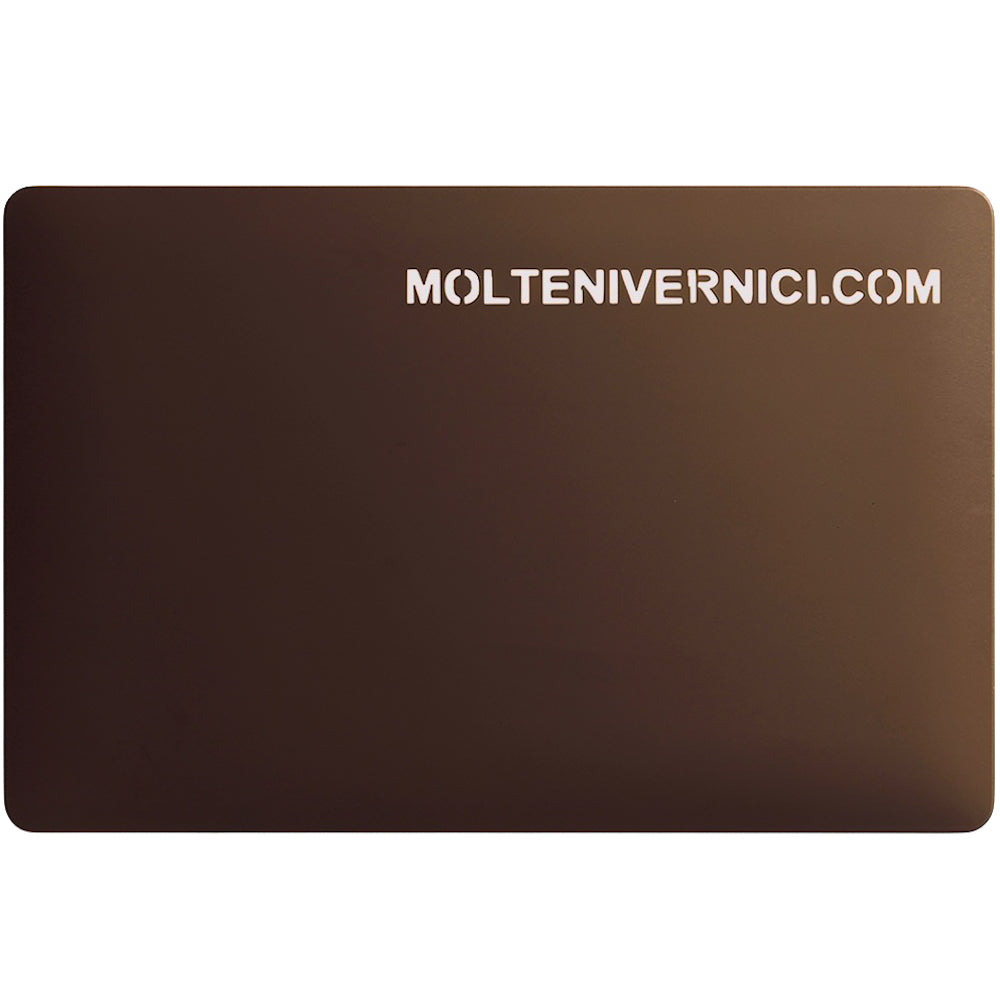 Variante colore MVCORE BRONZO MV59: finitura metallica bronzo scuro spazzolato, linea entry-level professionale Molteni Vernici